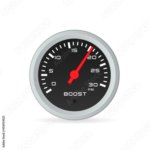 Boost gauge icon. Clipart image isolated on white background