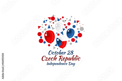 October 28, Independence day of Czech Republic vector illustration. Public holiday in Czech Republic. Suitable for greeting card, poster and banner.