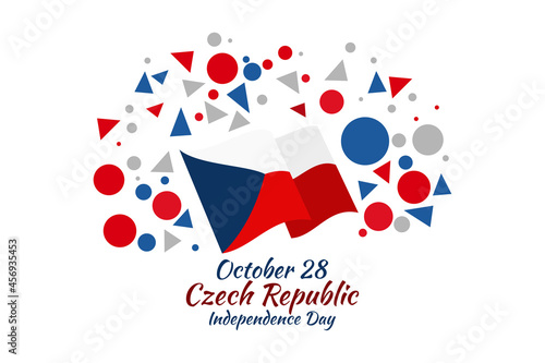 October 28, Independence day of Czech Republic vector illustration. Public holiday in Czech Republic. Suitable for greeting card, poster and banner.