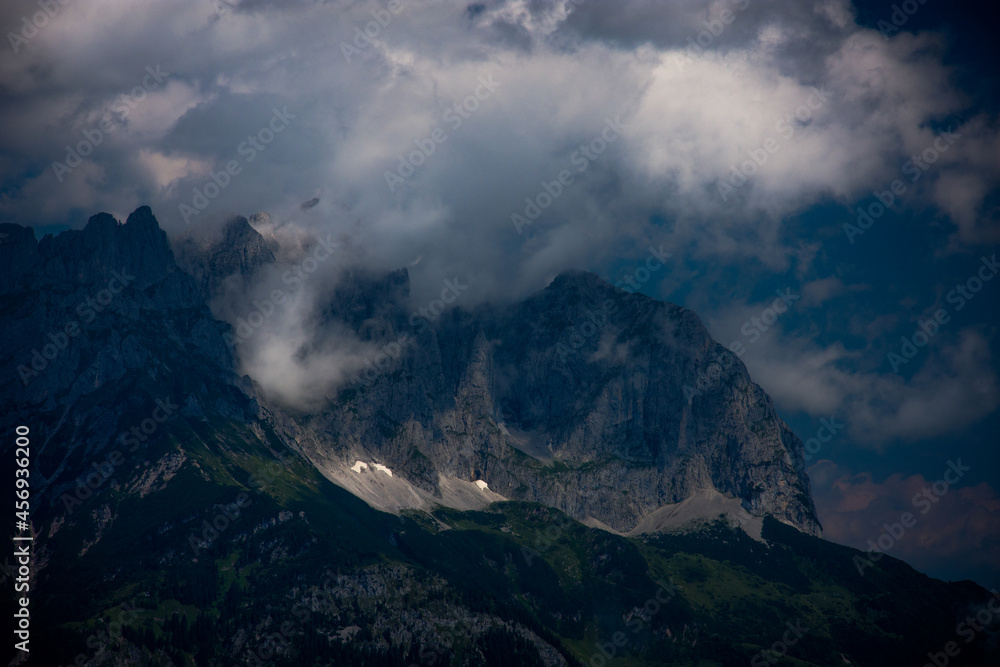 Dramatic light situation in the moutains.