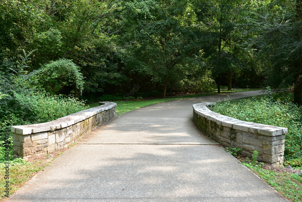 A walkway in the park