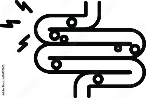 Colitis Vector Icon, Colic Symbol
