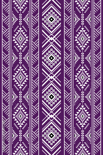 Geometric ethnic oriental seamless pattern traditional Design for background,carpet,wallpaper.clothing,wrapping,Batik fabric,Vector illustration.embroidery style - Sadu, sadou, sadow or sado