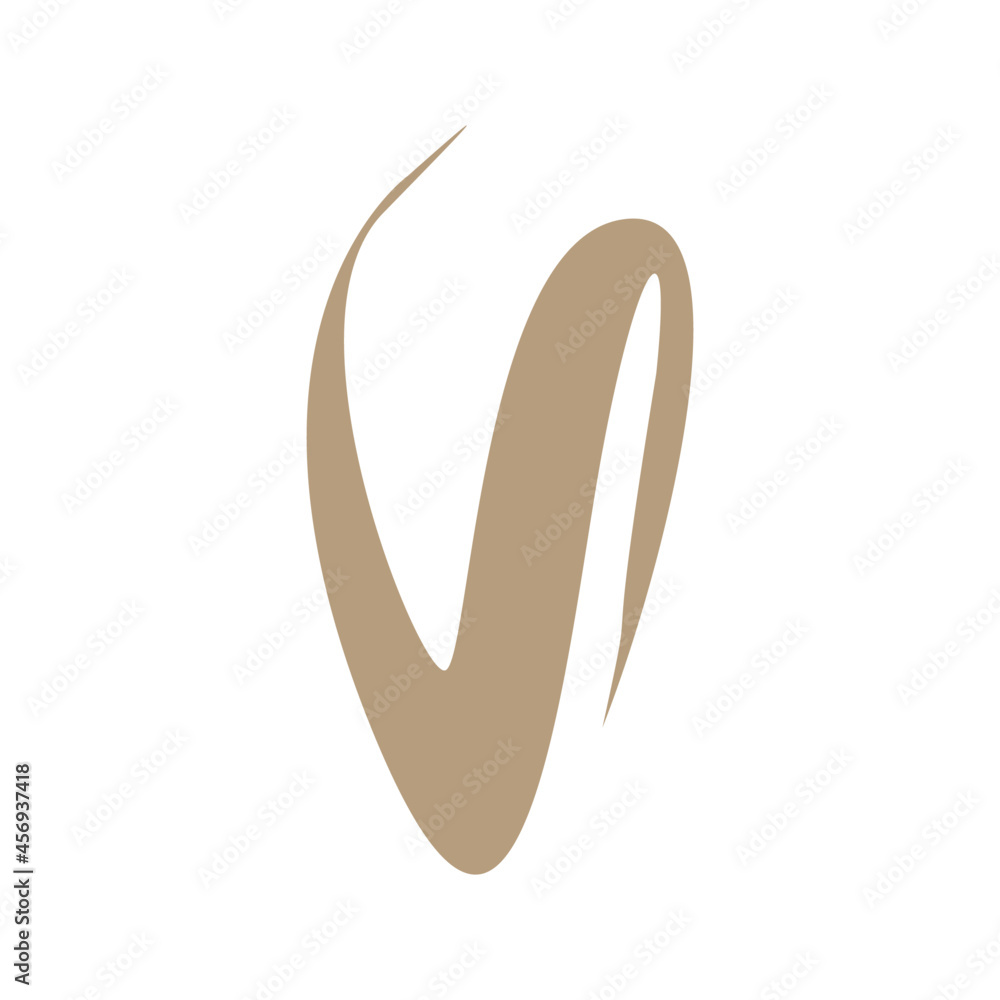 Alphabetical brown color V logo, isolated on white background. Alphabetical brown color V logo, isolated on white background.