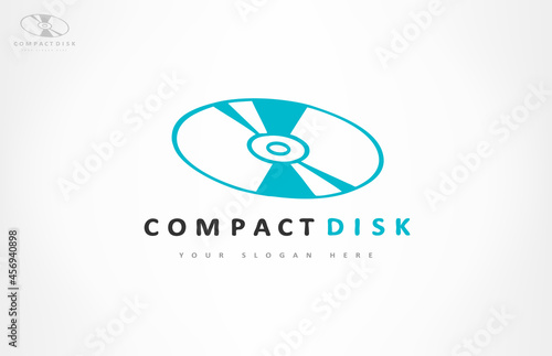 compact disk logo vector design