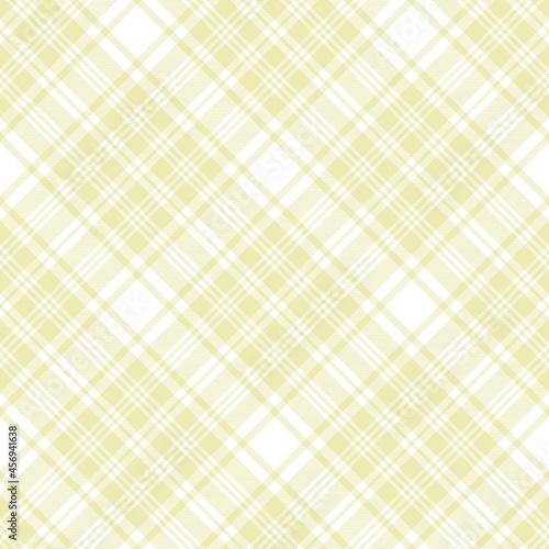 Yellow Diagonal Plaid Tartan textured Seamless Pattern Design