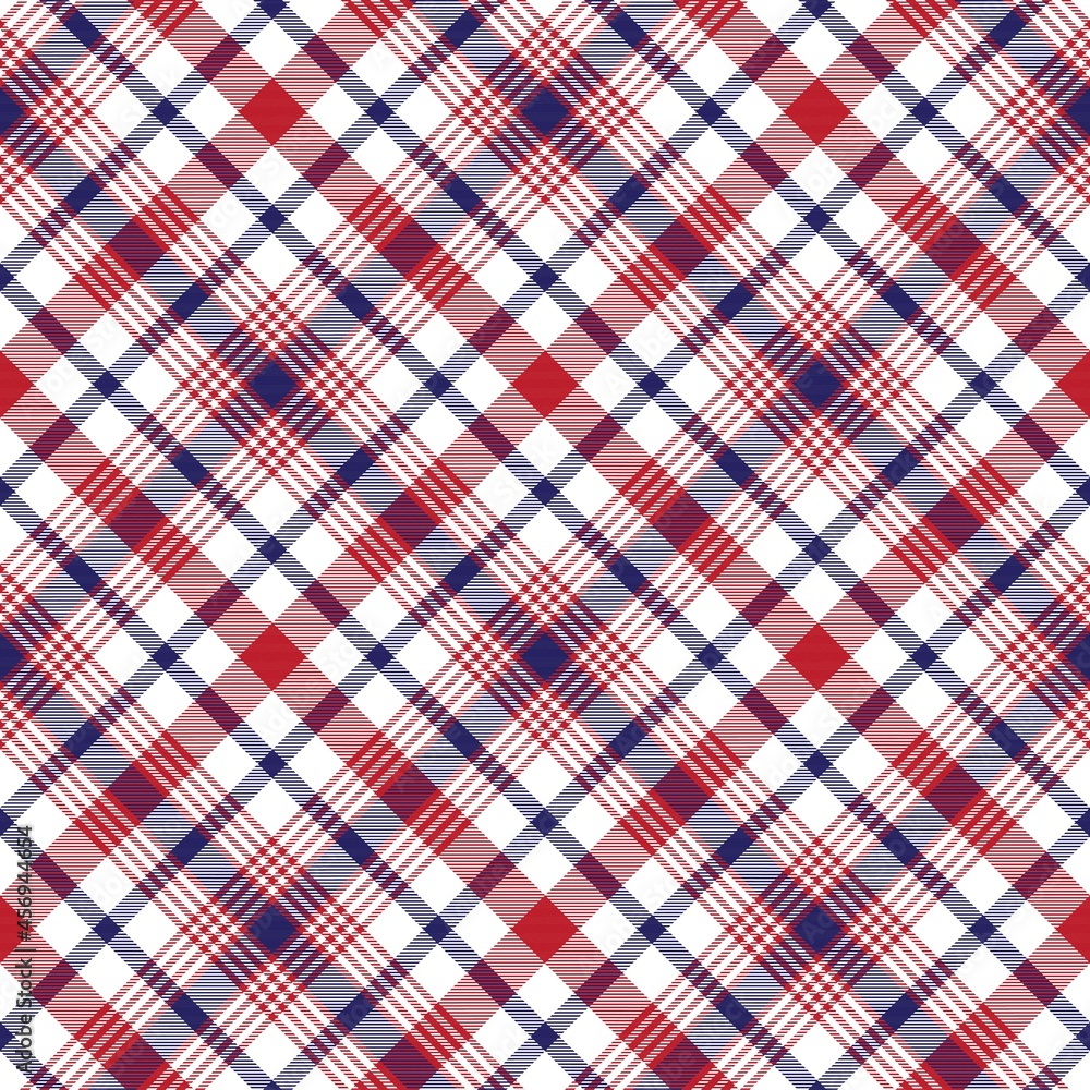 Red Navy Diagonal Plaid Tartan textured Seamless Pattern Design Red Navy Diagonal Plaid Tartan textured Seamless Pattern Design