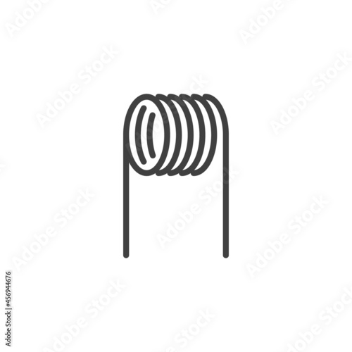 Vape coil wire line icon