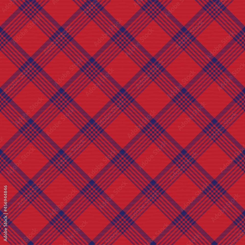 Red Navy Diagonal Plaid Tartan textured Seamless Pattern Design Red Navy Diagonal Plaid Tartan textured Seamless Pattern Design