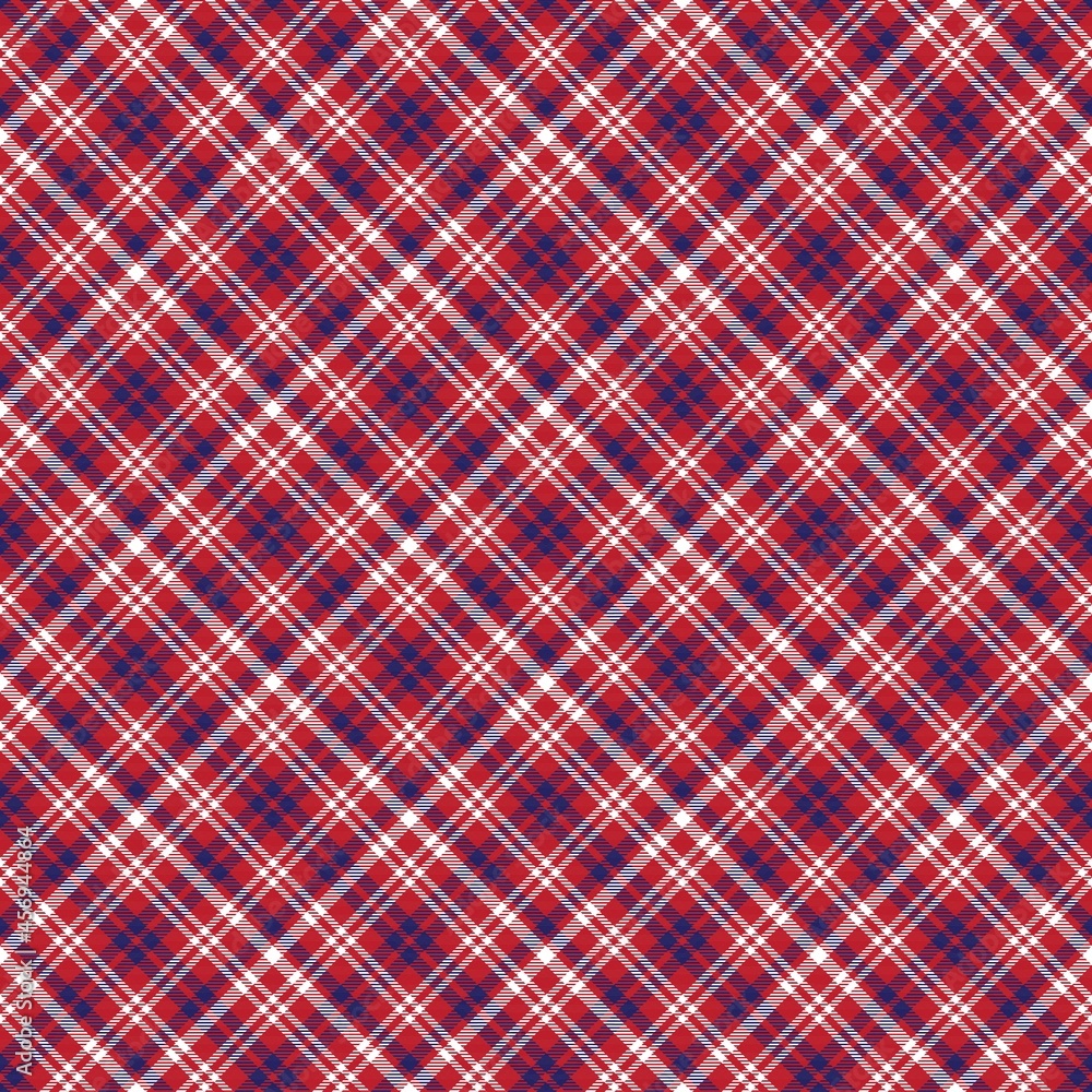 Red Navy Diagonal Plaid Tartan textured Seamless Pattern Design Red Navy Diagonal Plaid Tartan textured Seamless Pattern Design