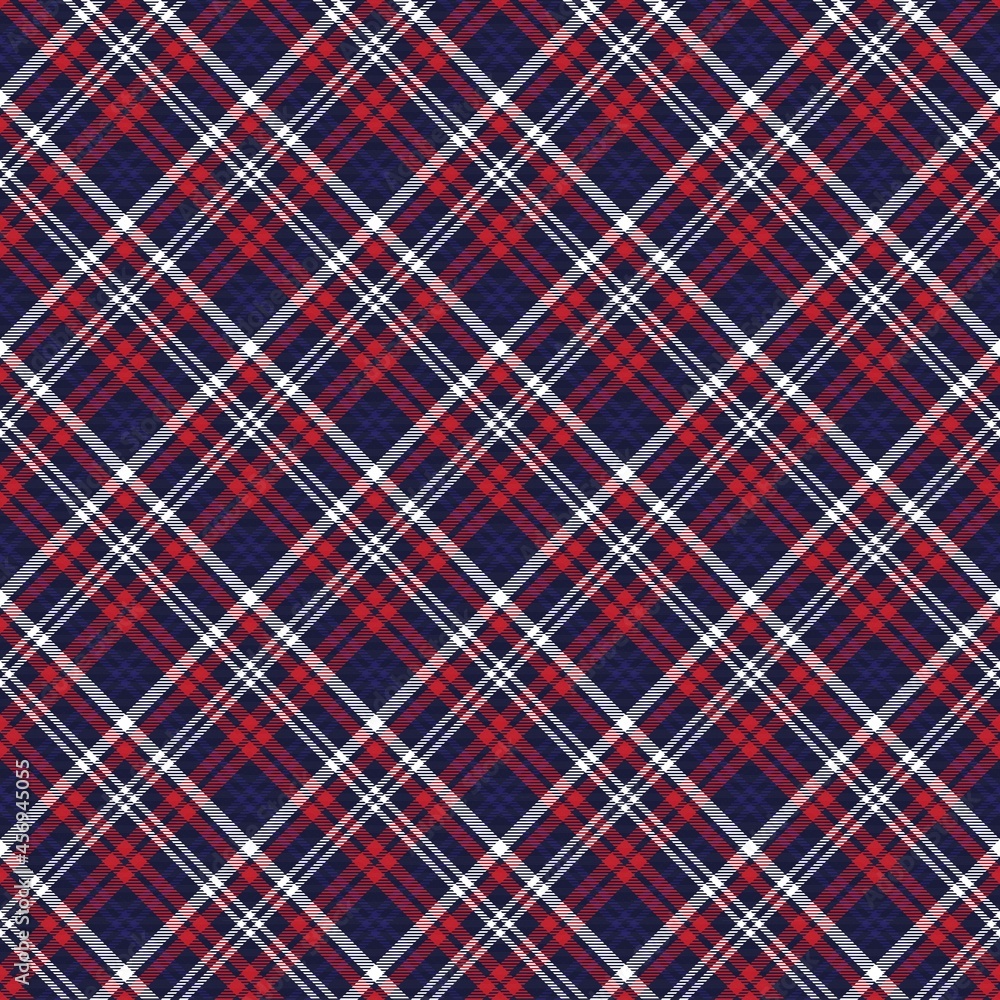 Red Navy Diagonal Plaid Tartan textured Seamless Pattern Design Red Navy Diagonal Plaid Tartan textured Seamless Pattern Design