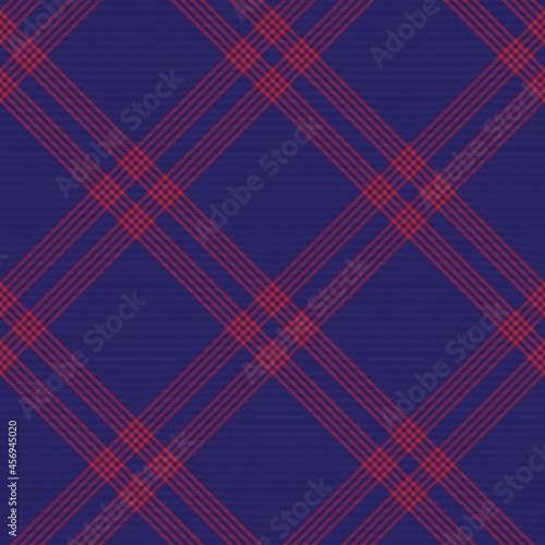Red Navy Diagonal Plaid Tartan textured Seamless Pattern Design