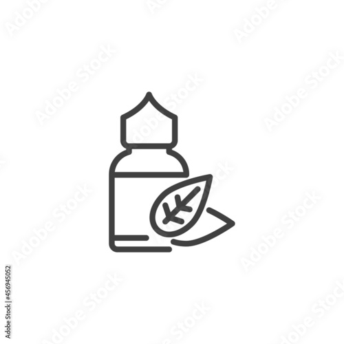 Vape juice bottle line icon