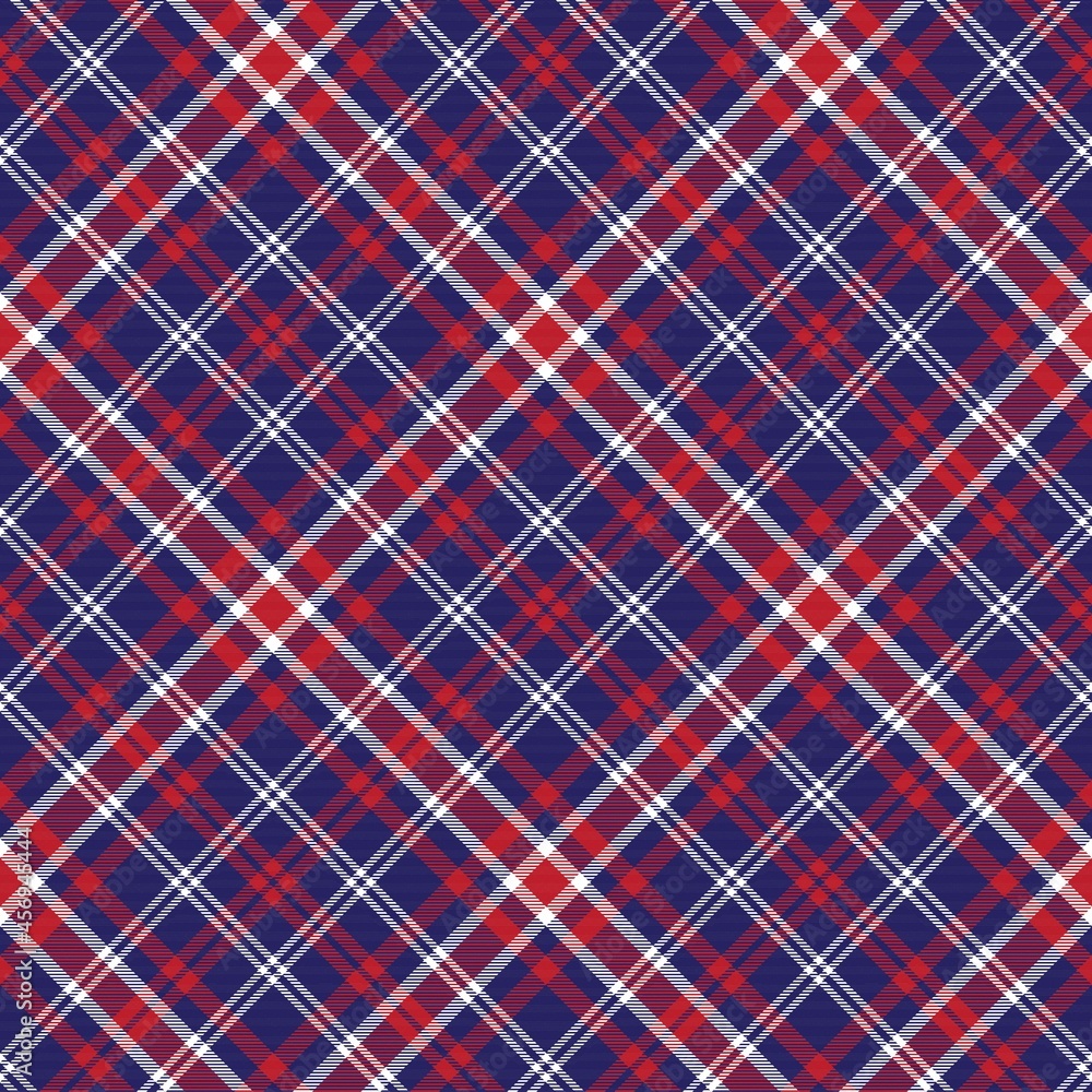 Red Navy Diagonal Plaid Tartan textured Seamless Pattern Design Red Navy Diagonal Plaid Tartan textured Seamless Pattern Design