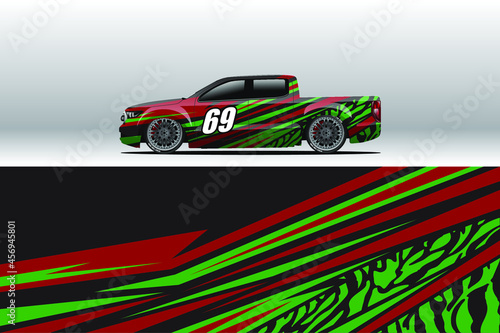 Abstract Race car wrap sticker design and sports background for daily use racing livery or car vinyl stickers