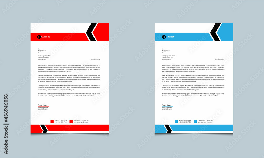 letterhead design template