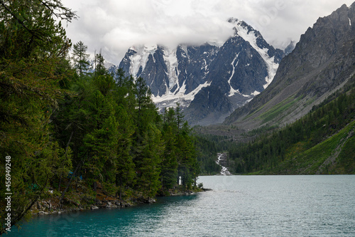 Blue water of a mountain lake. Beautiful mountain landscape. Shavlinsky lakes, Altai.  © river34
