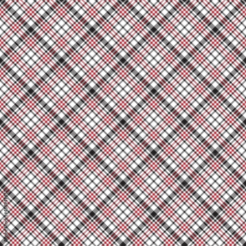 Red Diagonal Plaid Tartan textured Seamless Pattern Design