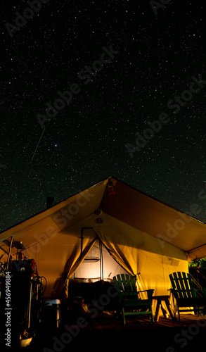 Camping at night