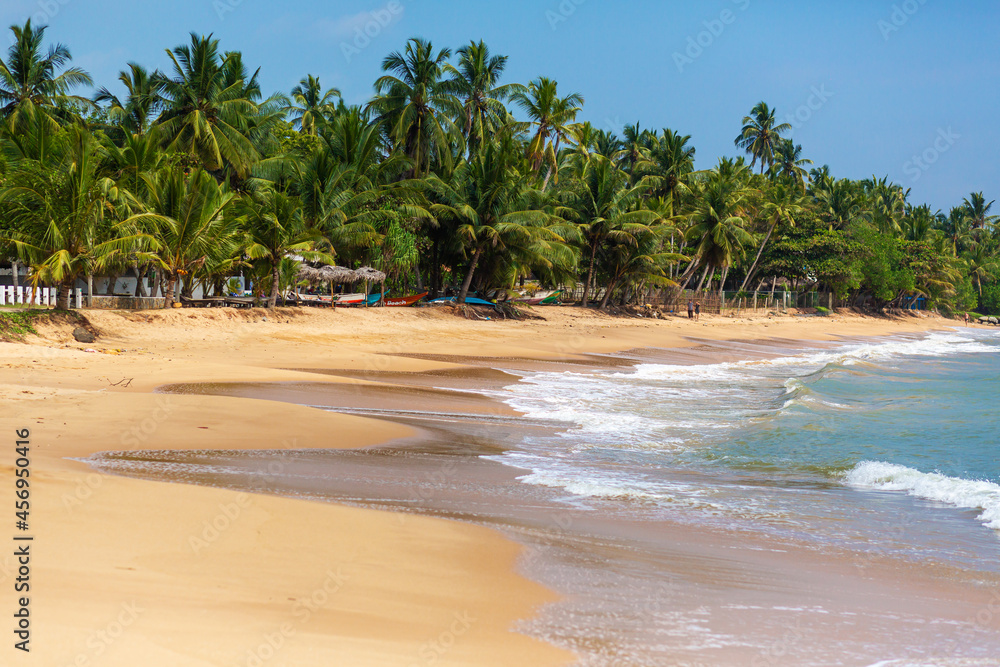 The perfect deserted oceanfront beach on the island The perfect deserted oceanfront beach on the island