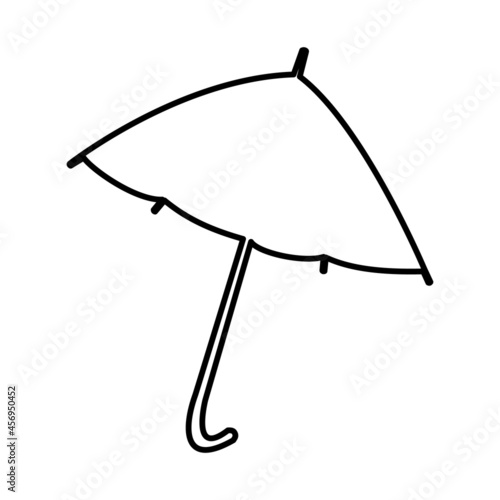 Open umbrella icon isolated on white background. Rain protection sign. Parasol sign for weather forecast, insurance design, mobile apps or web. Security symbol or logo. Stock vector illustration