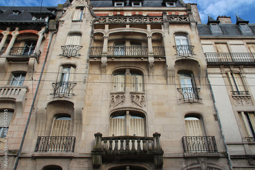 art nouveau flat building in nancy in lorraine (france) 