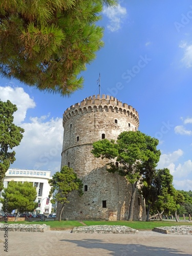 White Tower of Thessaloniki, Greece. Famous landmark of the city.