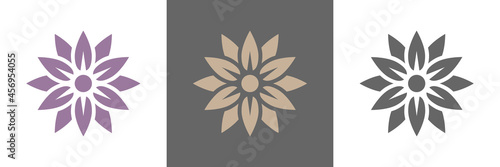 Blumen Blüte Vektor Logos naturfarben
