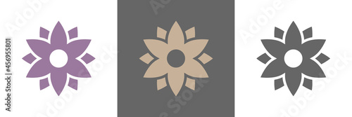 Blumen Blüte Vektor Logos naturfarben