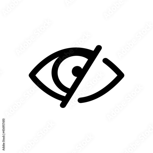 Eye icon vector. optic illustration sign. open symbol. see logo.