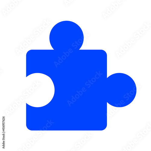 Cute Minimalist Puzzle Piece - Amazing flat vector illustration of a puzzle piece sign suitable for apps, sticker, clip art, decoration, website, animation, design asset and illustration in general