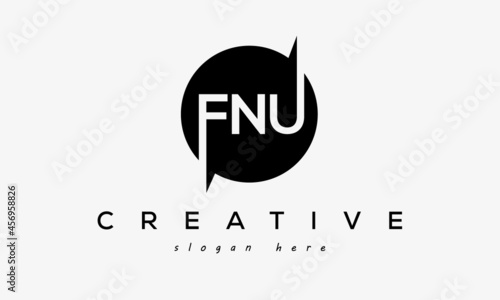 FNU creative circle letters logo design victor photo