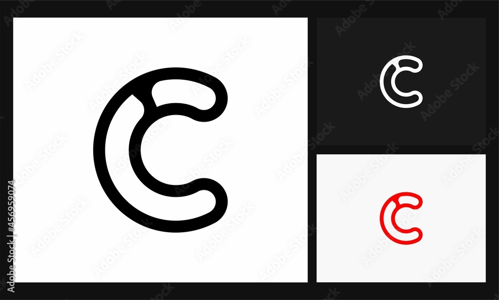 letter C simple concept design circle logo letter C simple concept design circle logo