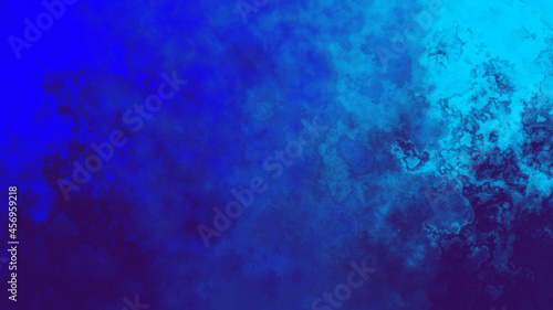 Blue background.Ink in water.Wallpaper for design.Gradient background.3D illustration.