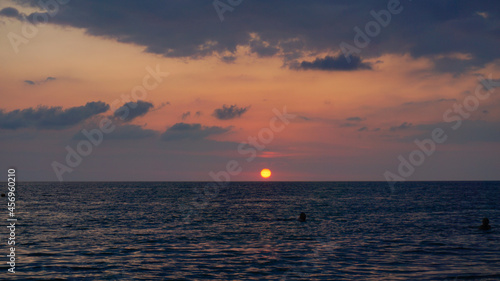 sunset over the sea