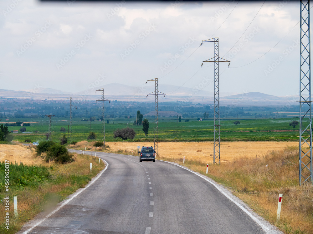 Local rural road in Turkey
