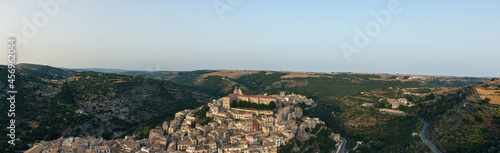 Aerial shot of Ragusa Ibla, and part of Ragusa Superiore, Sicily