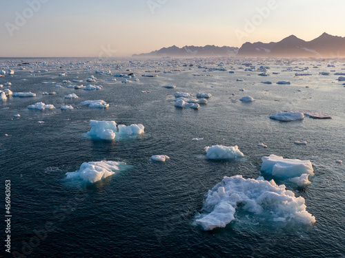 Brash ice off the east coast of Greenland