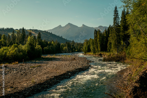 Bialka river in Podhale region, Poland