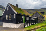 Saksun, a charming historical village on the Faroese island of Streymoy. Located in the stunning end of an  former inlet (now a logoon) surrounded by high mountains
