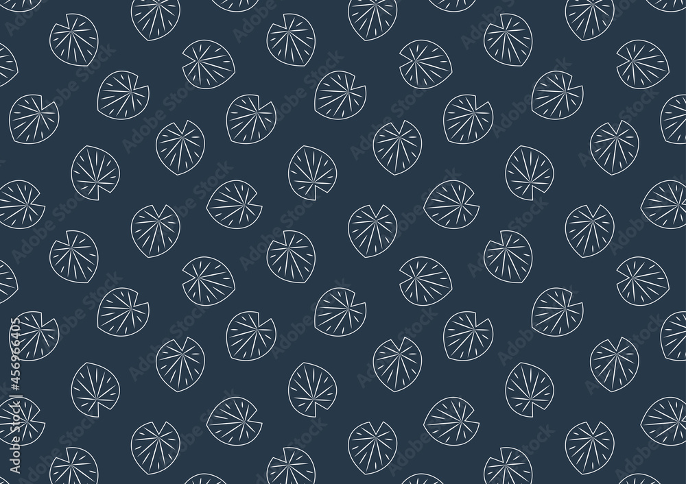 Lily pad pattern wallpaper. free space for text. background. Lily pad icon.
