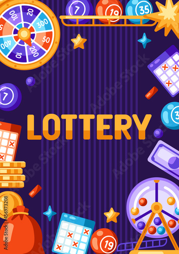 Lottery and bingo frame. Concept for gambling or online games.