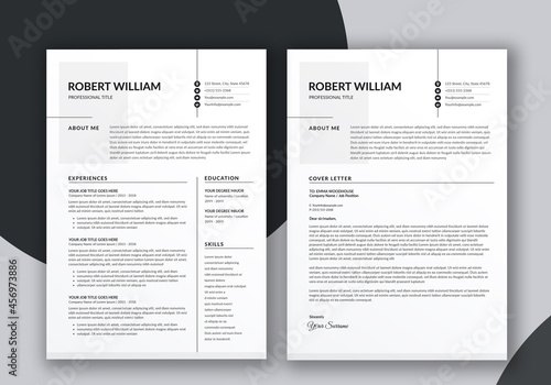 Minimalist resume cv template, Resume and Cover Letter