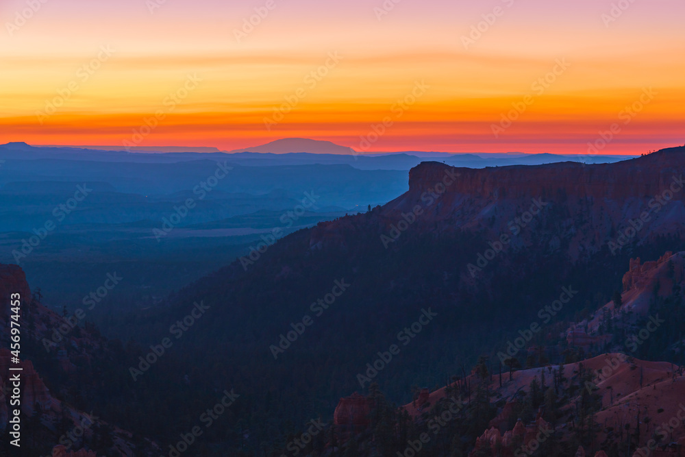 One hour before sunrise. Bryce canyon, Utah