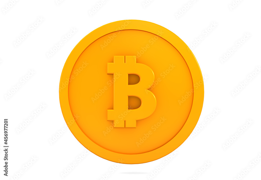3d bitcoin render minimalistic simple symbol design with isolated background 3d bitcoin render minimalistic simple symbol design with isolated background