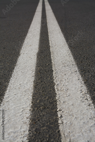 Wallpaper Mural White double dividing strip on the road. Perspective. Torontodigital.ca