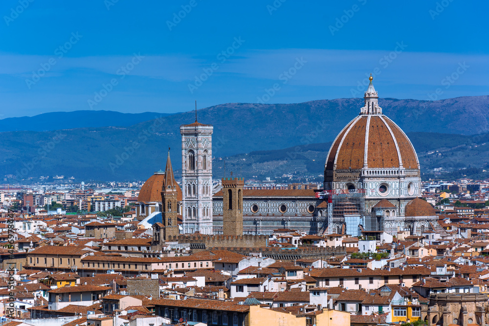 Naklejka premium Panorama miasta Florencja