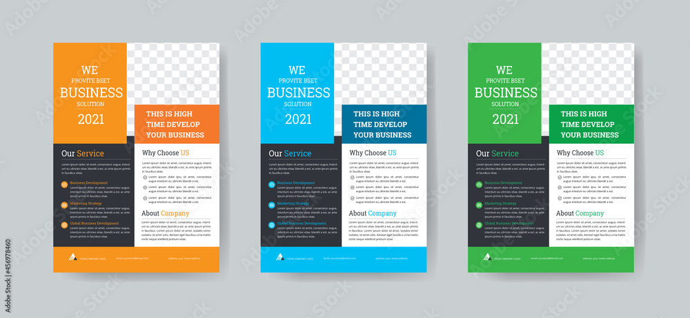 Corporate business flyer template vector design, Flyer template geometric shape used for business layout design template 