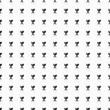 Square seamless background pattern from geometric shapes. The pattern is evenly filled with big black dinner time symbols. Vector illustration on white background