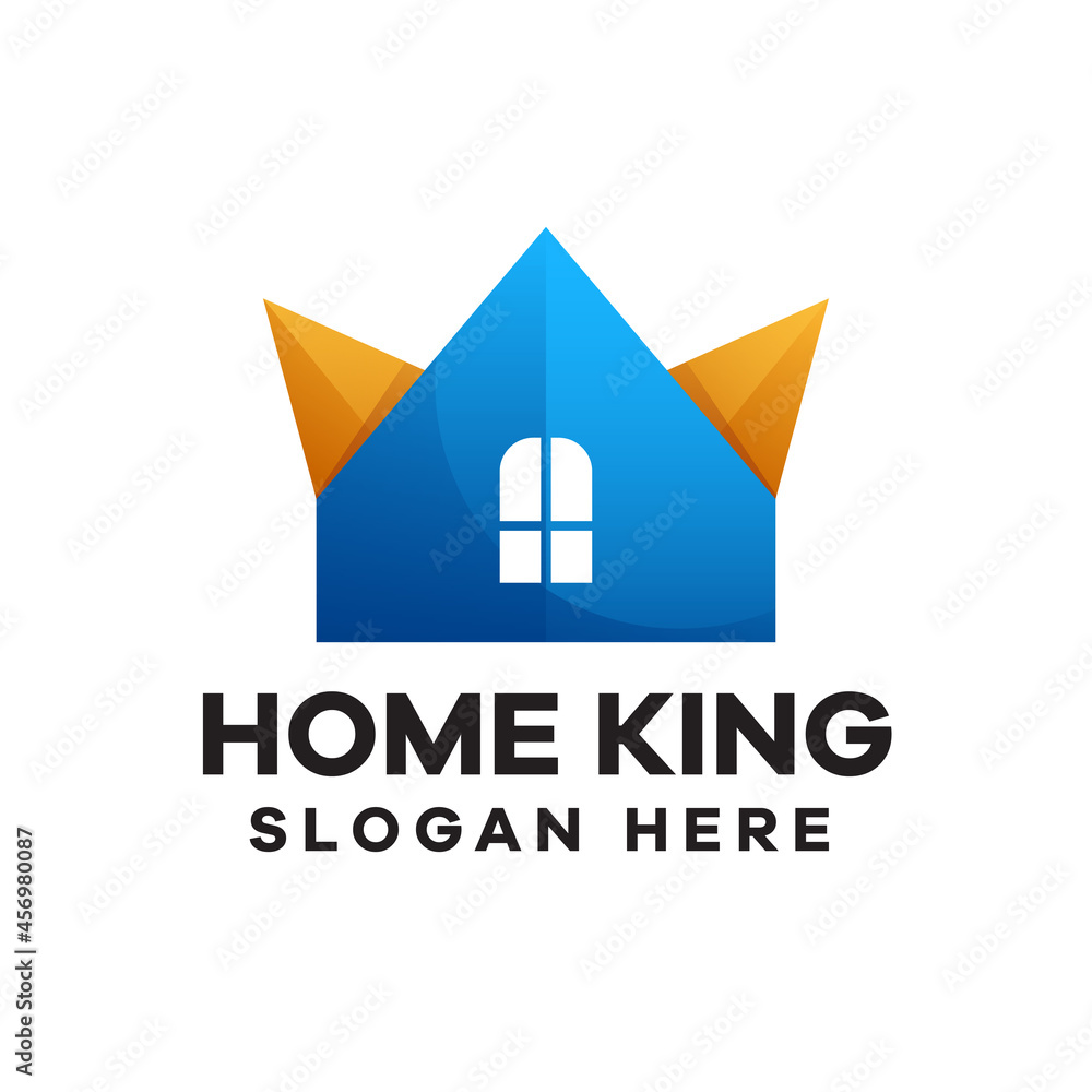 Fototapeta premium Home King Gradient Logo Design